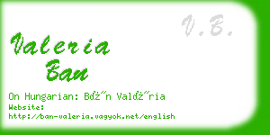 valeria ban business card